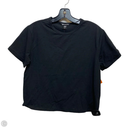 Athletic Top Short Sleeve By Athleta In Black, Size: S