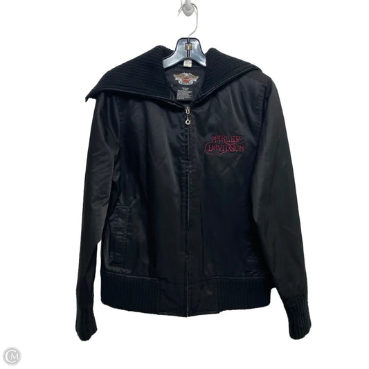 Jacket Windbreaker By Harley Davidson In Black, Size: M