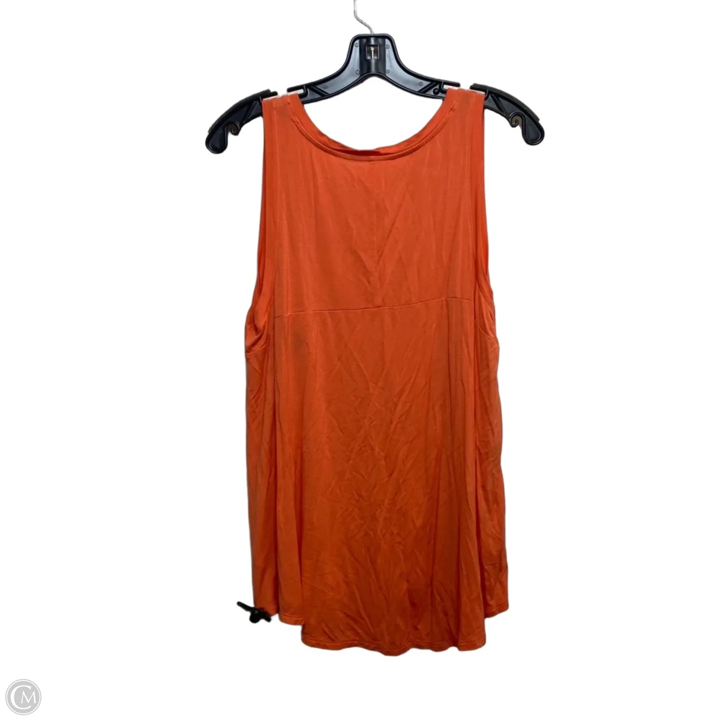 Top Sleeveless Basic By Time And Tru In Orange, Size: L