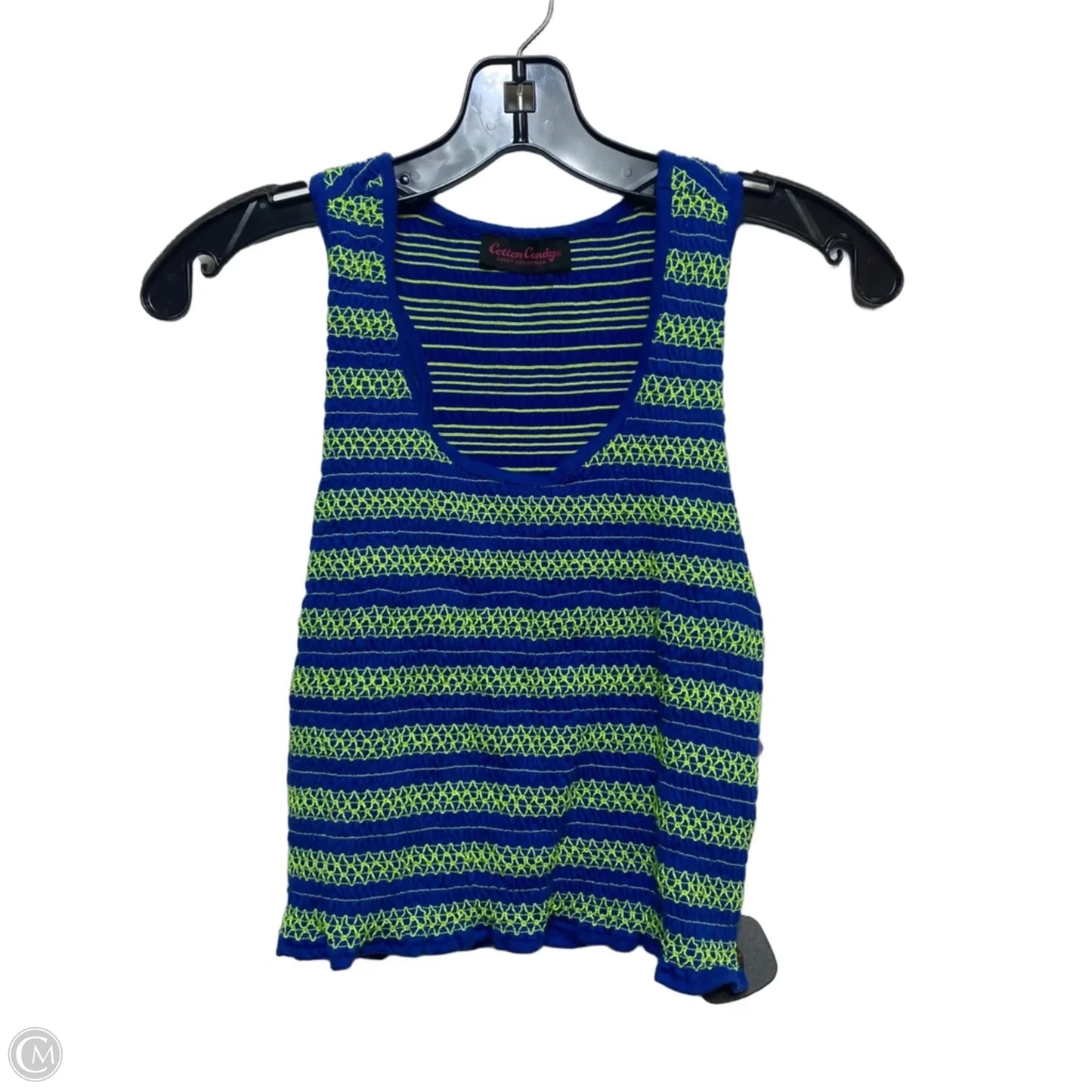 Top Sleeveless By Cotton Candy In Blue & Green, Size: L