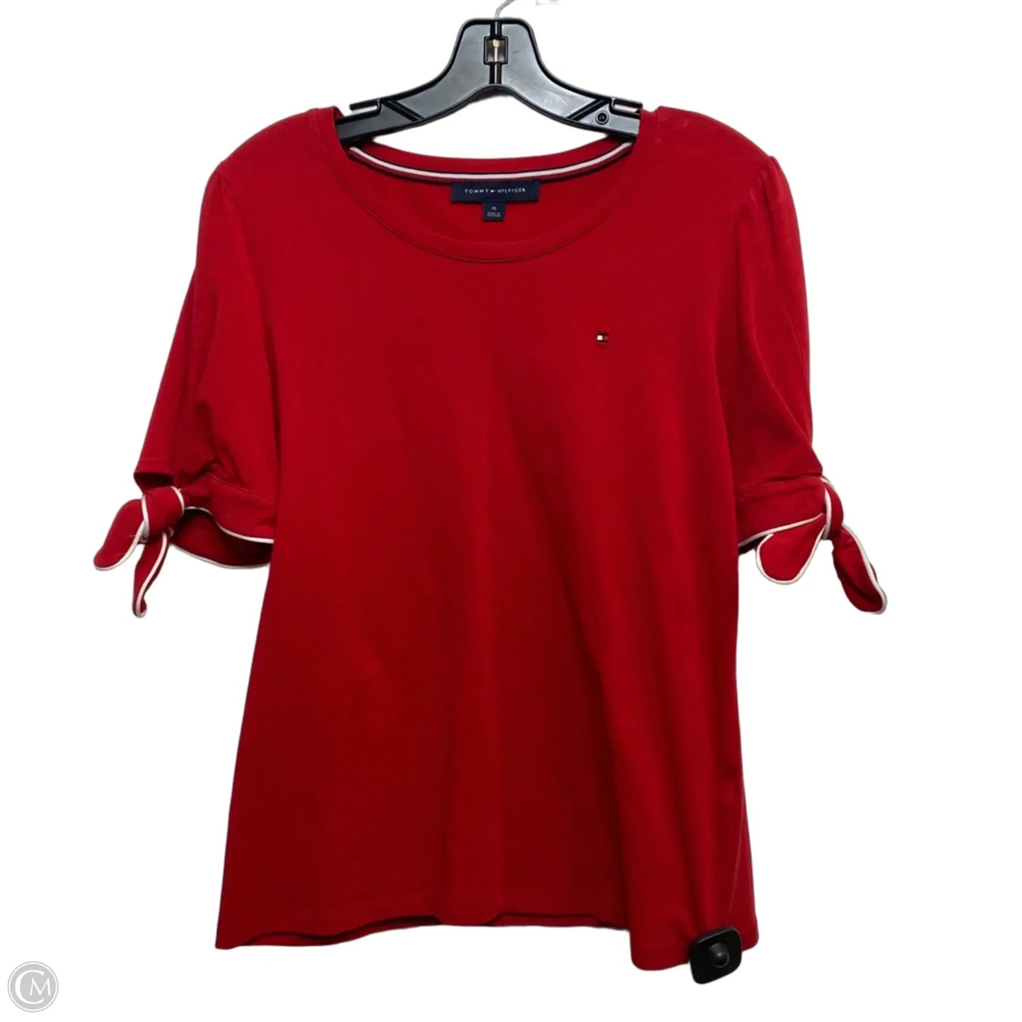 Top Short Sleeve By Tommy Hilfiger In Red, Size: M
