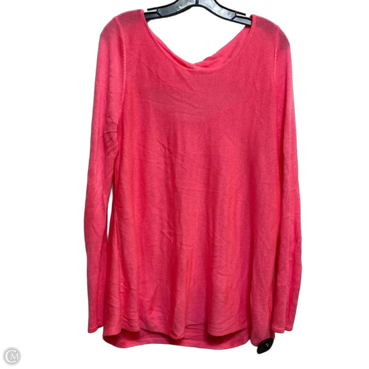 Top Long Sleeve Designer By Lilly Pulitzer In Pink, Size: Xl
