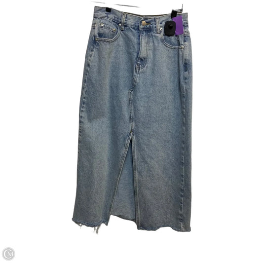 Skirt Midi By Vestique In Blue Denim, Size: S