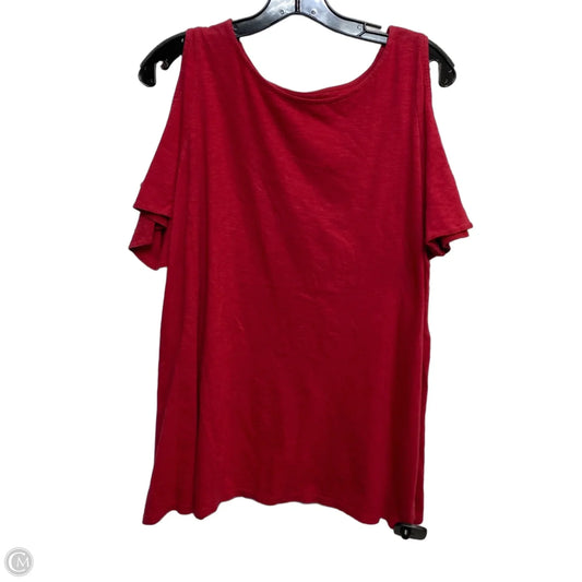 Top Short Sleeve By Loft In Red, Size: Xl