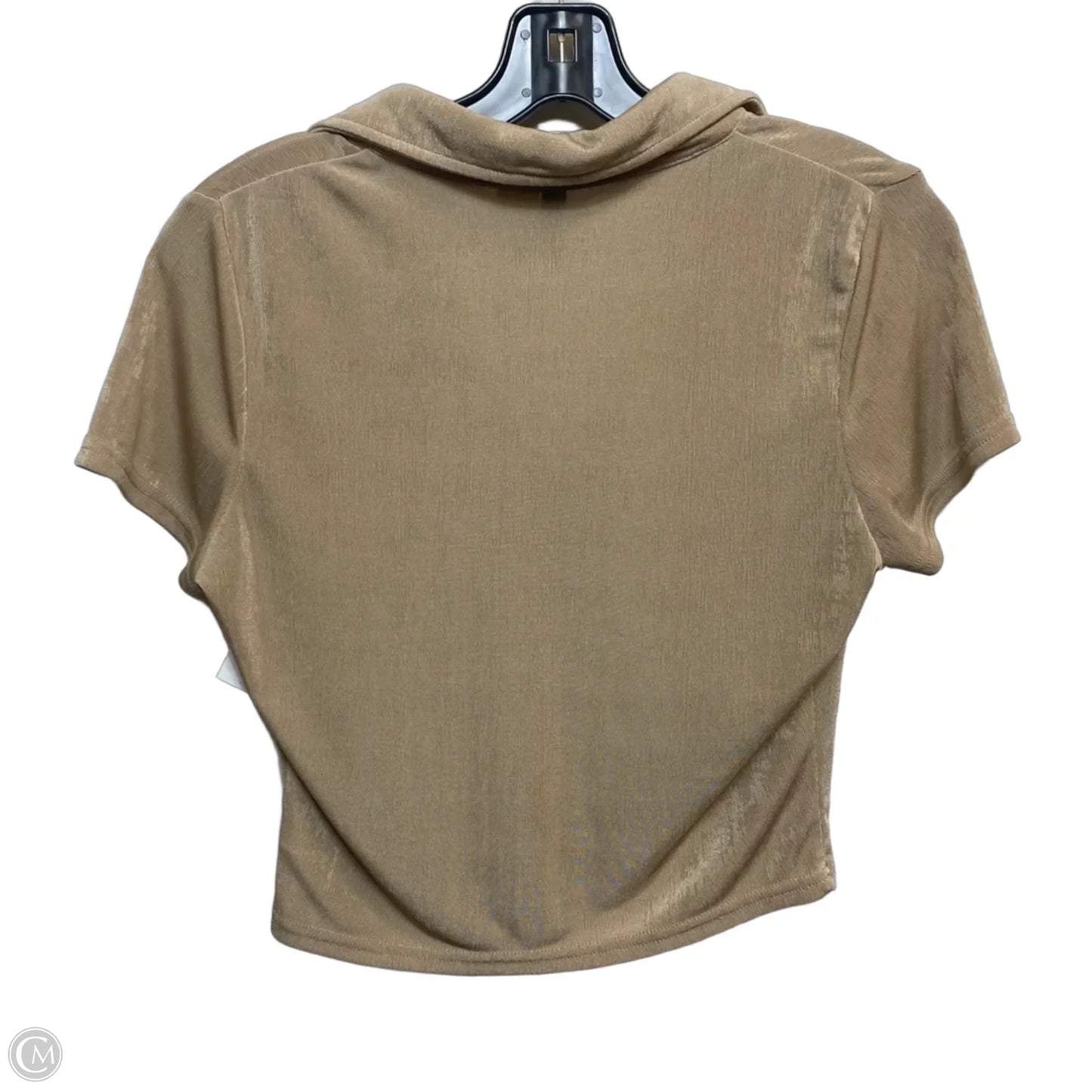 Top Short Sleeve By H&m In Tan, Size: M