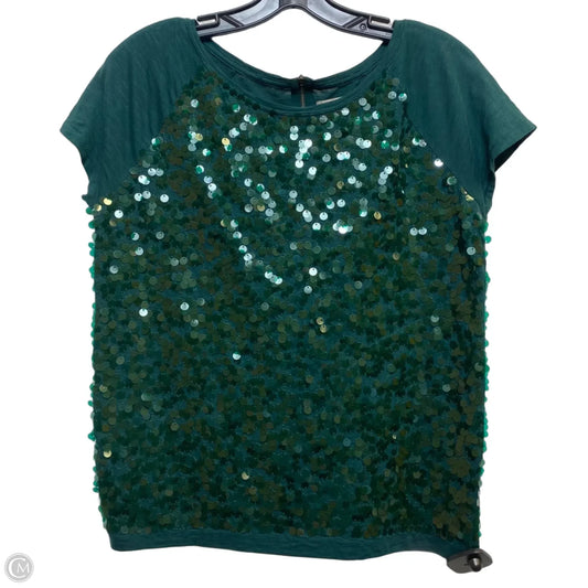 Top Short Sleeve By Loft In Green, Size: Mp