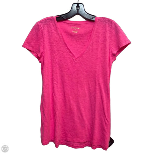 Top Short Sleeve Designer By Lilly Pulitzer In Pink, Size: S