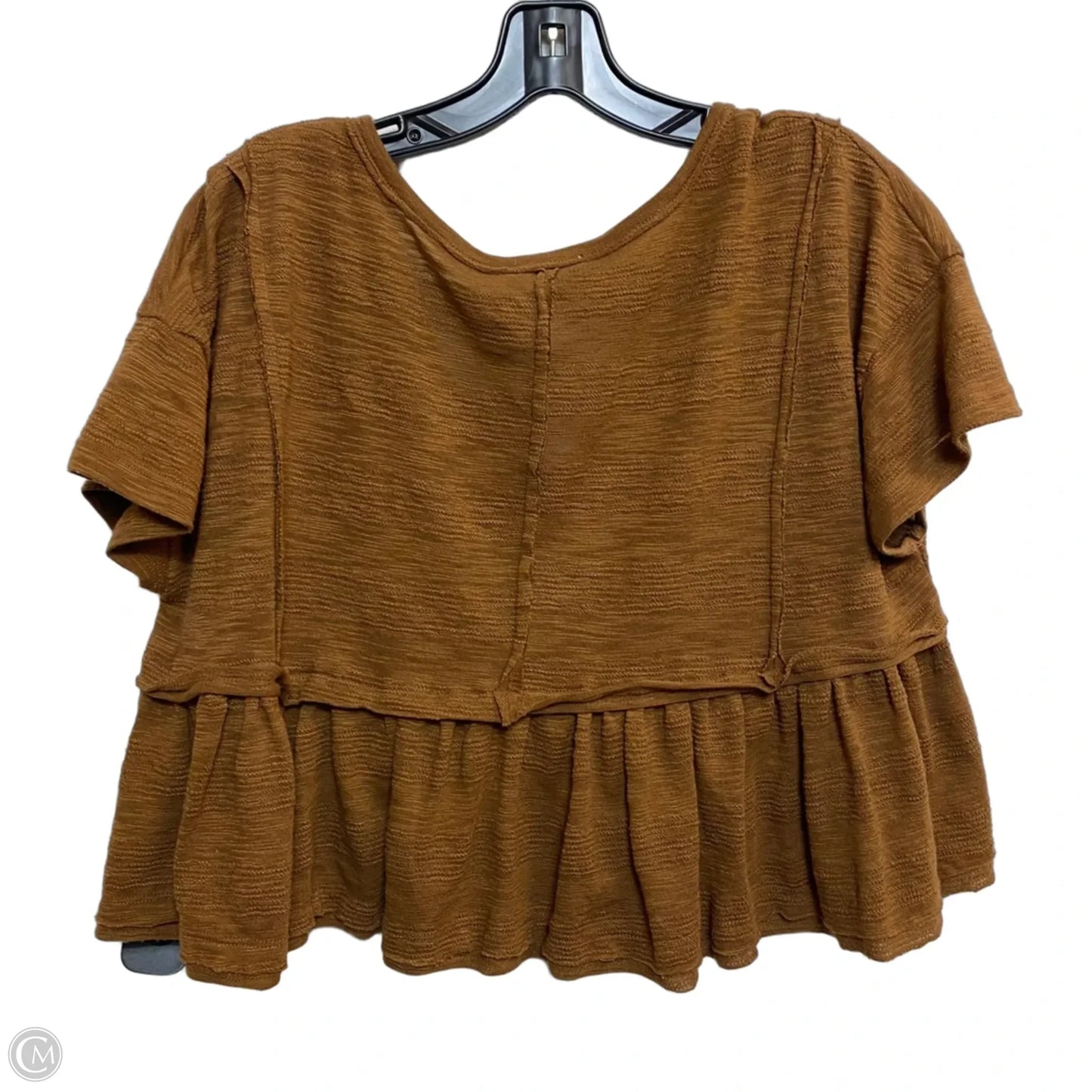 Top Short Sleeve By Altard State In Brown, Size: S