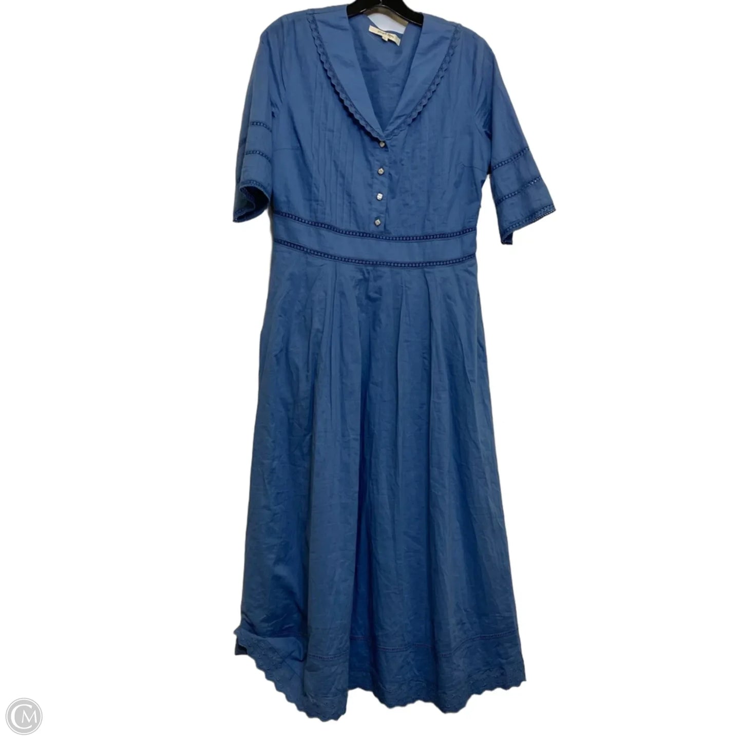 Dress Casual Midi By Simple Retro In Blue, Size: L