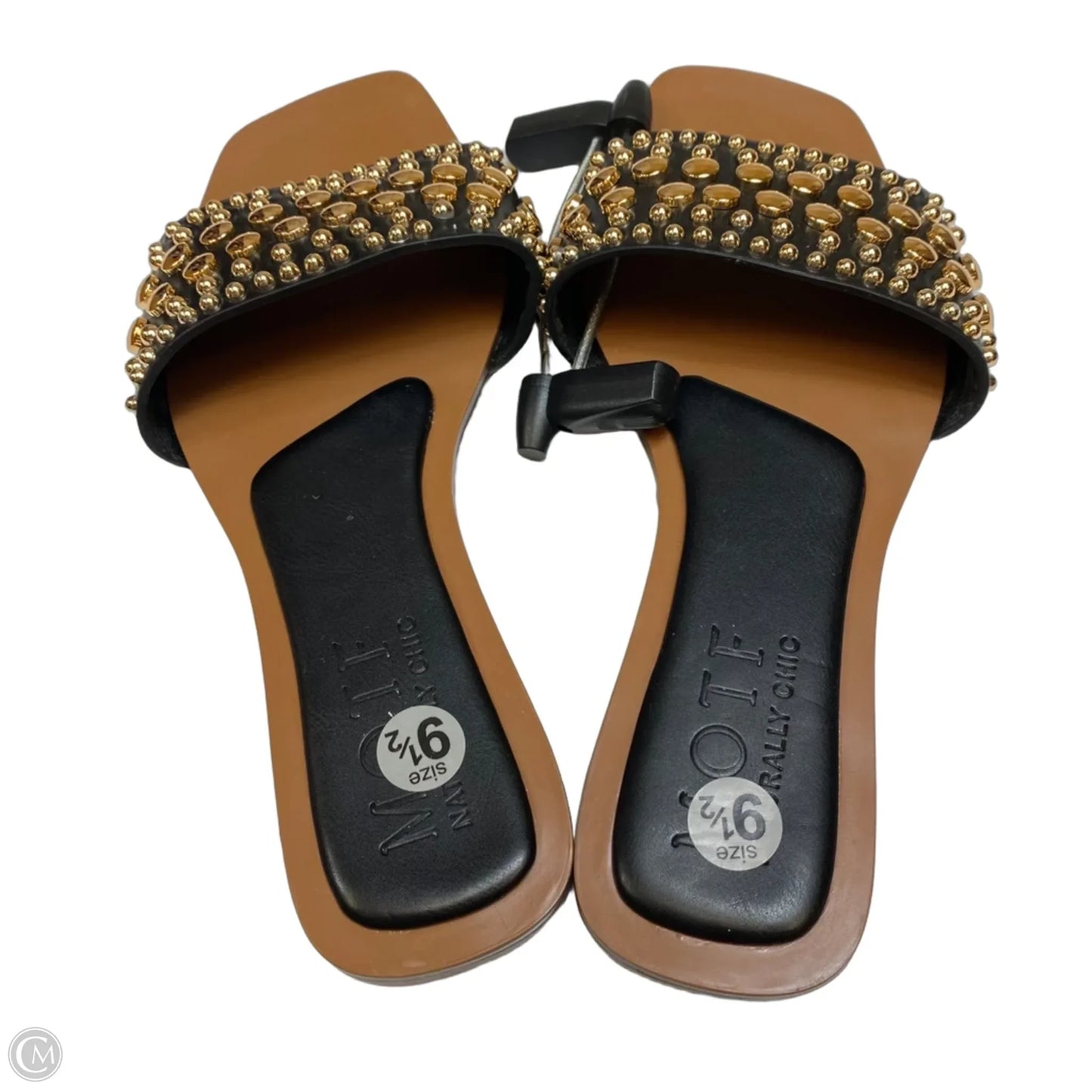 Sandals Flats By Motf In Black, Size: 9.5