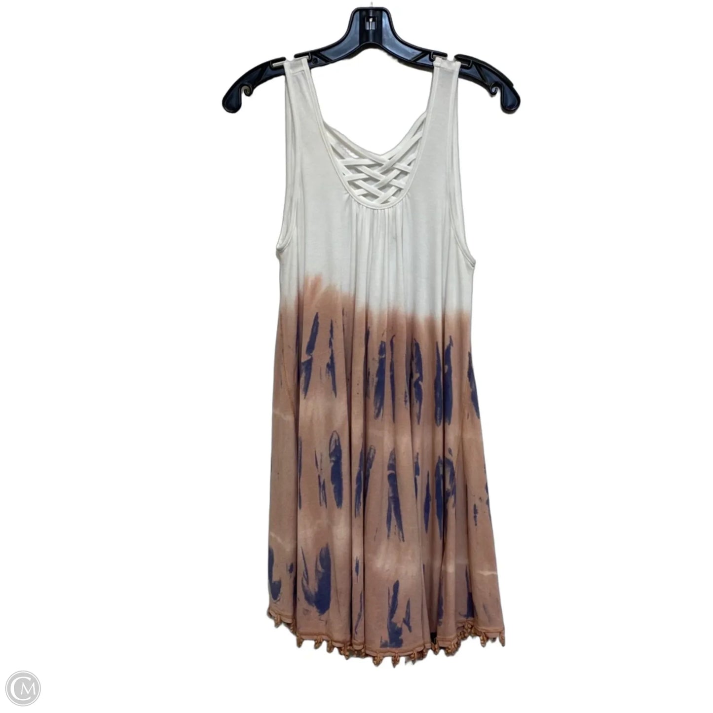 Dress Casual Short By Umgee In Pink & White, Size: S