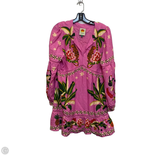 Dress Designer By Farm Rio In Pink, Size: M