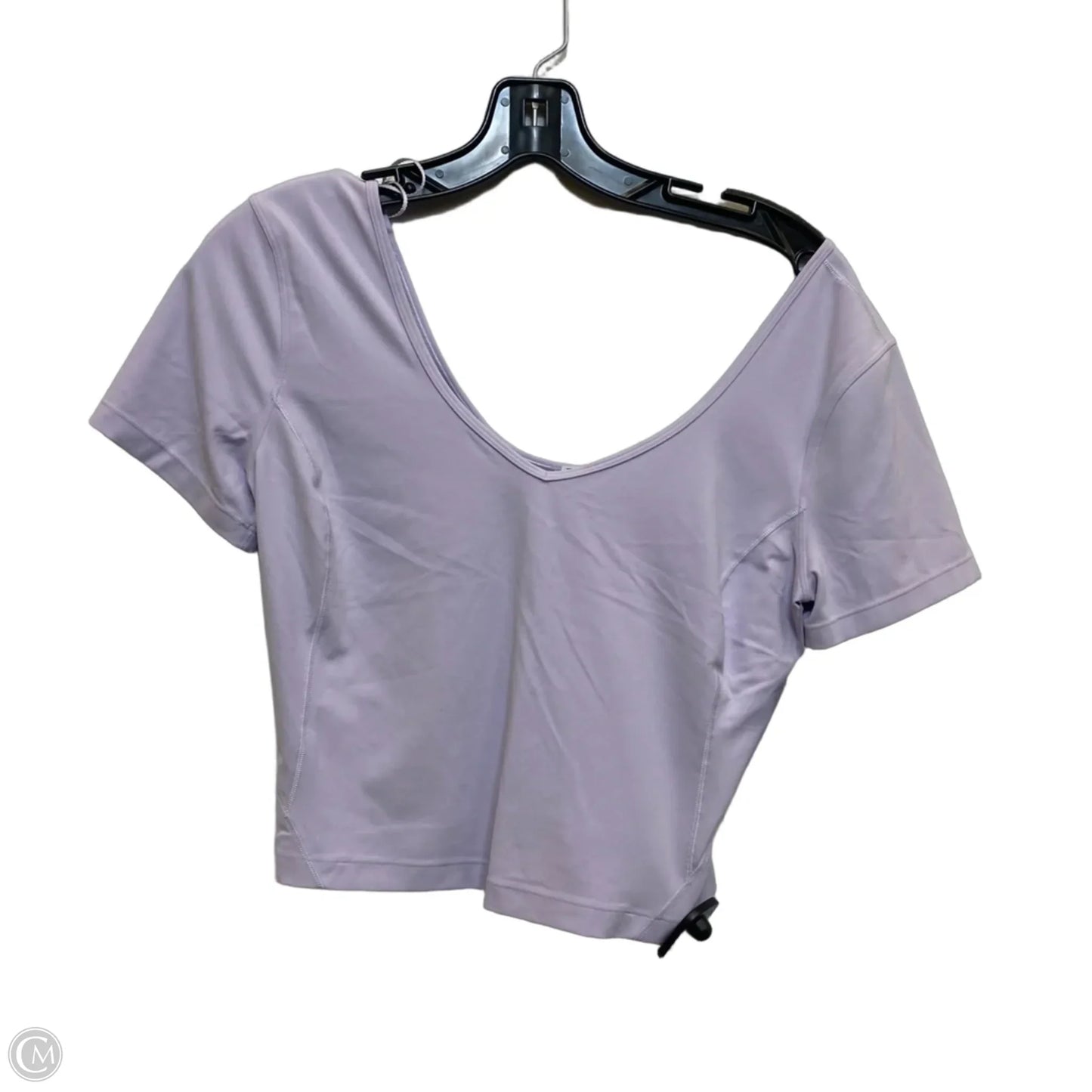 Athletic Top Short Sleeve Designer By Lululemon In Purple, Size: M