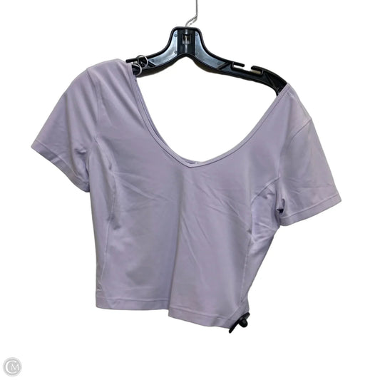 Athletic Top Short Sleeve Designer By Lululemon In Purple, Size: M