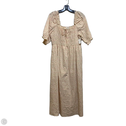 Dress Casual Midi By Wishlist In Tan, Size: L