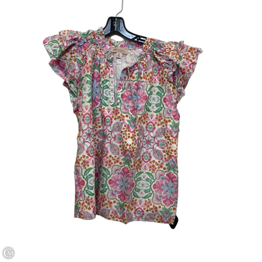 Top Short Sleeve By Philosophy In Pink, Size: L