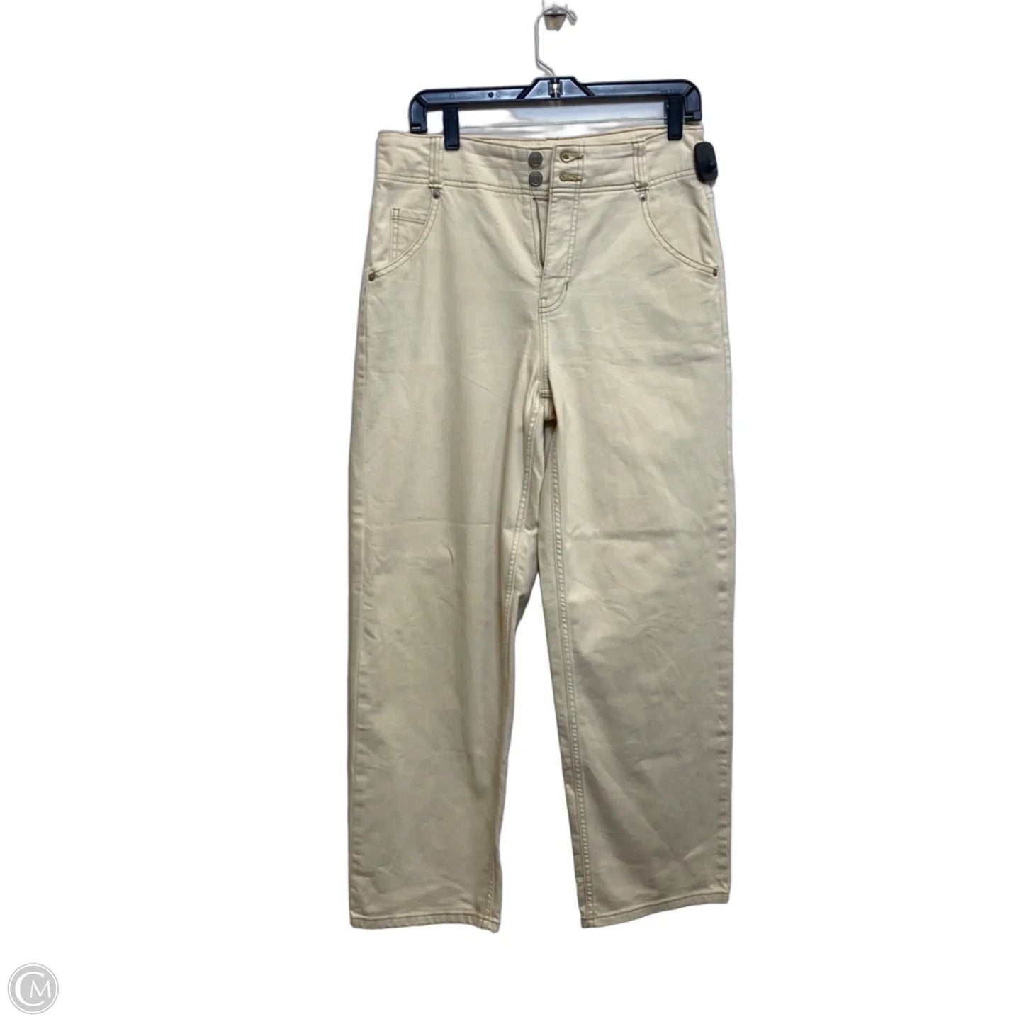 Jeans Wide Leg By Banana Republic In Cream, Size: 6