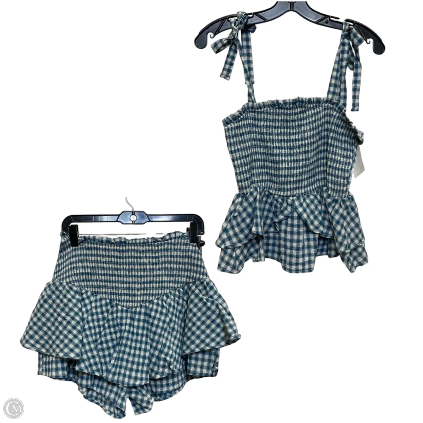 Shorts Set By Talulah In Green & White, Size: S