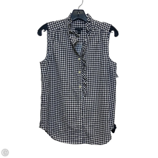 Top Sleeveless By Ann Taylor In Black & White, Size: S