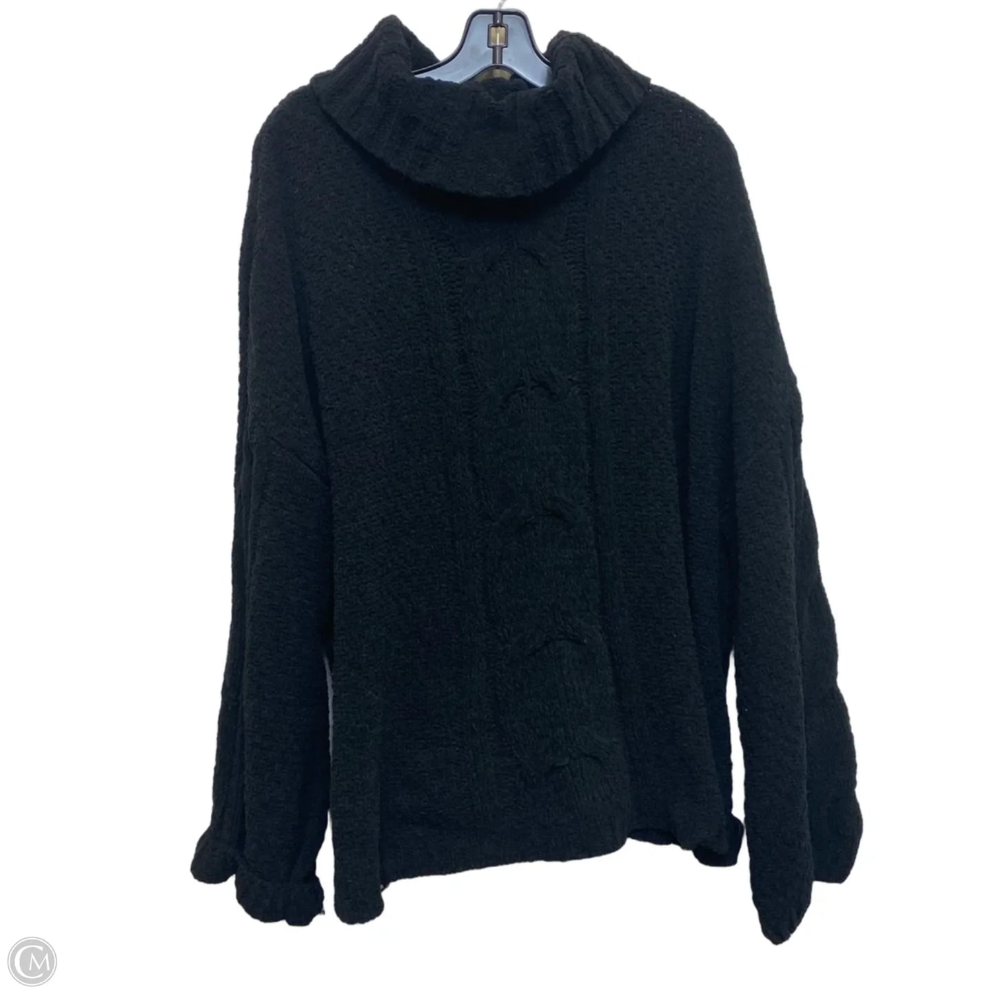 Sweater By Seven 7 In Black, Size: Xxl