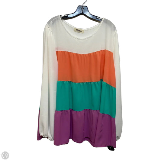 Top Long Sleeve By Haptics In Multi-colored, Size: 3x
