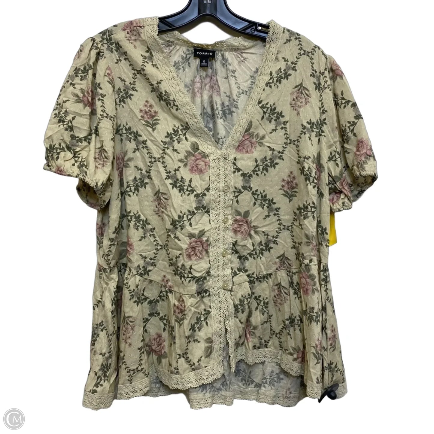 Top Short Sleeve By Torrid In Green, Size: L