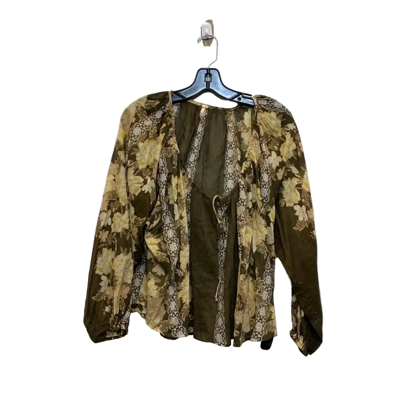 Top Long Sleeve By Free People In Green, Size: Xs