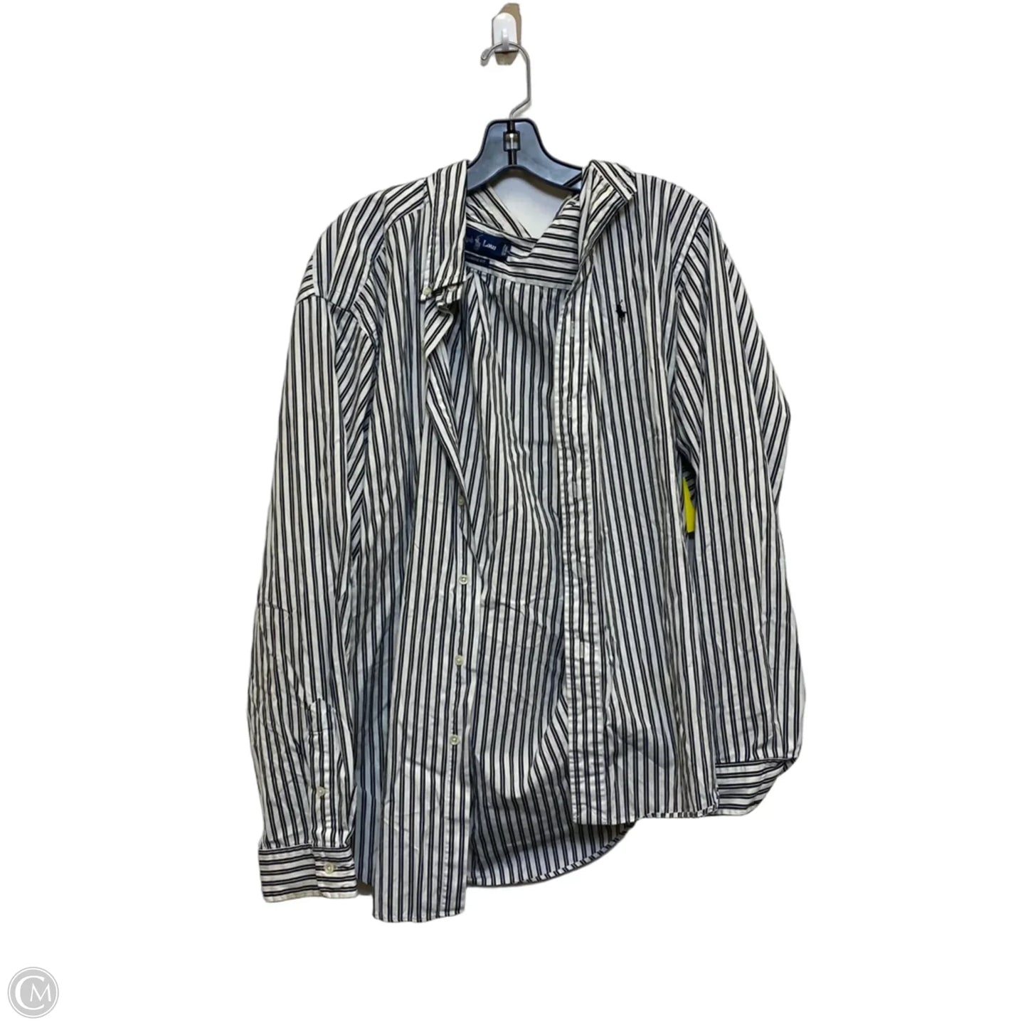 Top Long Sleeve By Ralph Lauren In Black & White, Size: Xxl