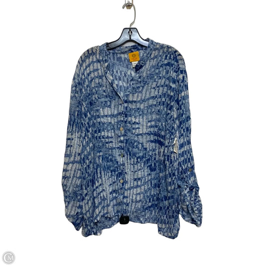 Top Long Sleeve By Ruby Rd In Blue, Size: 3x