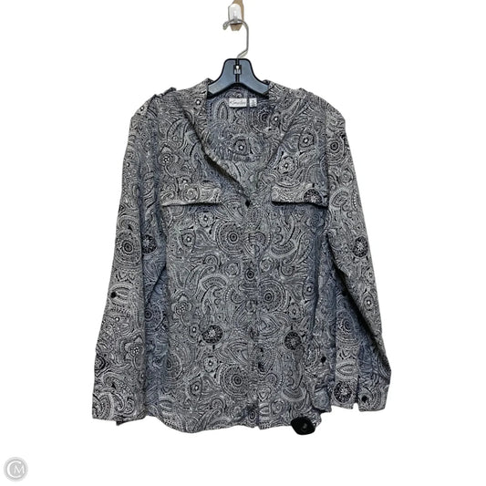 Top Long Sleeve By Kim Rogers In Black, Size: 1x