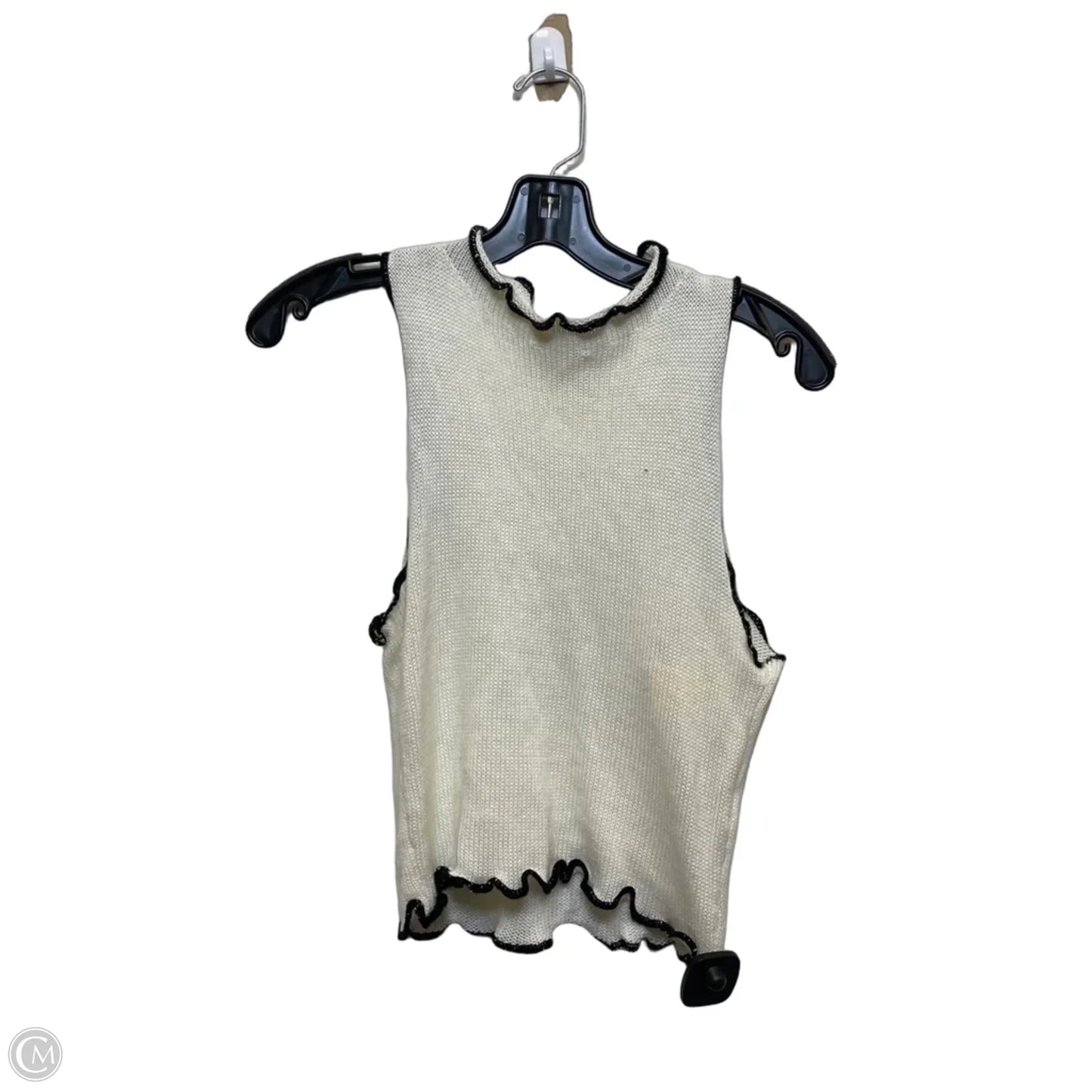 Top Sleeveless By Silence And Noise In Cream, Size: S