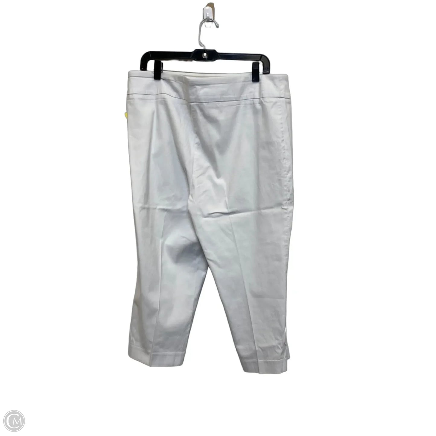 Pants Cropped By Kim Rogers In White, Size: 18