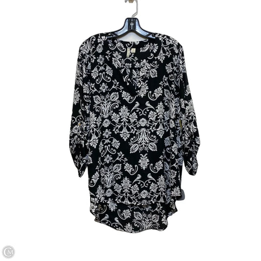 Top Long Sleeve By Cato In Black, Size: Xl