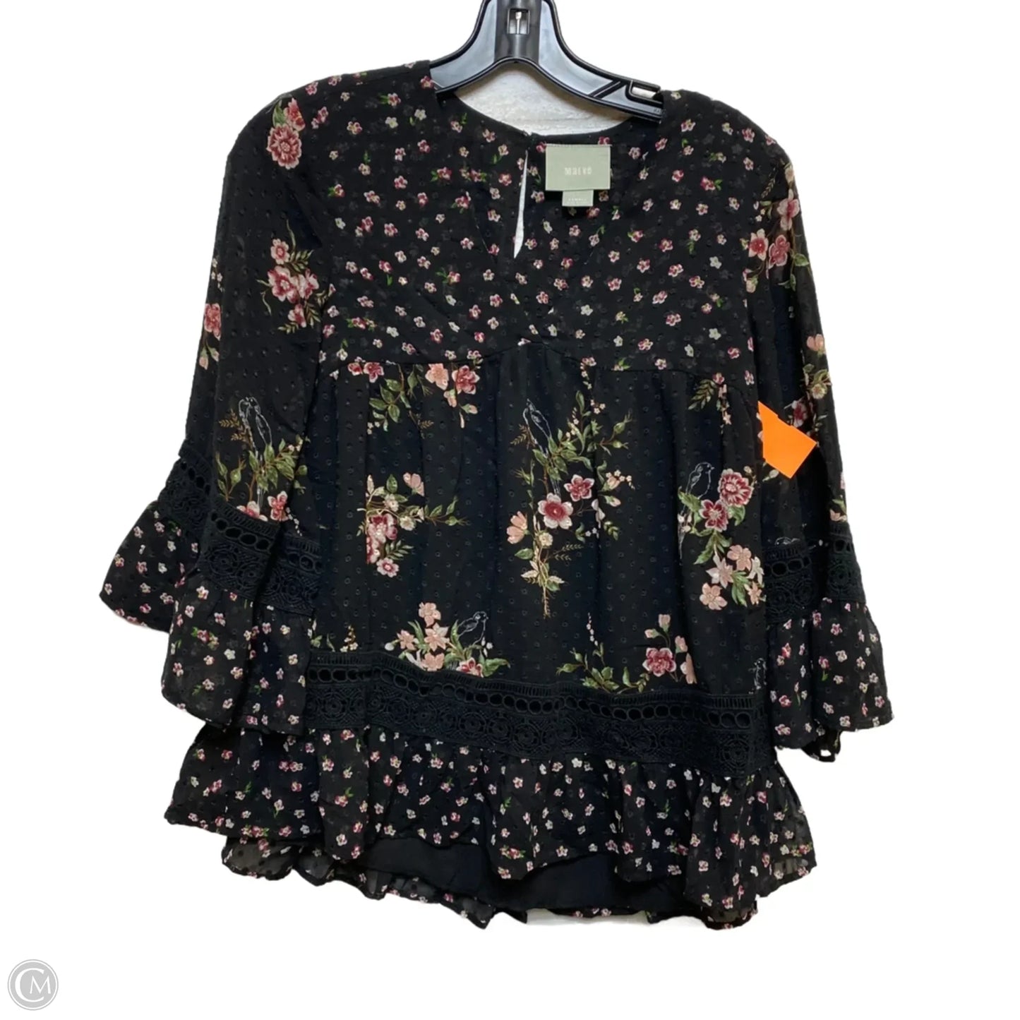 Top 3/4 Sleeve By Maeve In Black, Size: Xs
