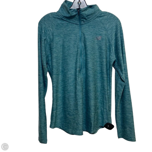 Athletic Top Long Sleeve Crewneck By New Balance In Green, Size: M