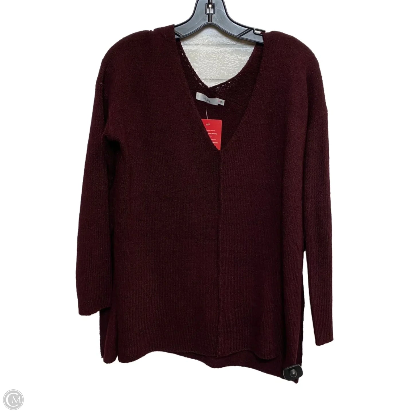 Sweater By Lush In Maroon, Size: S