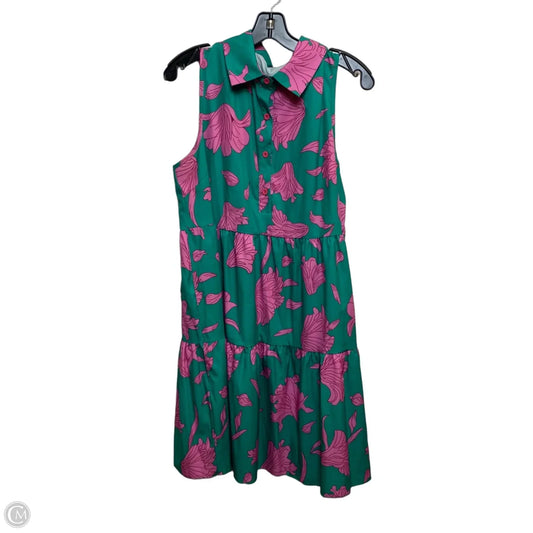 Dress Casual Short By Shein In Green & Pink, Size: Xl