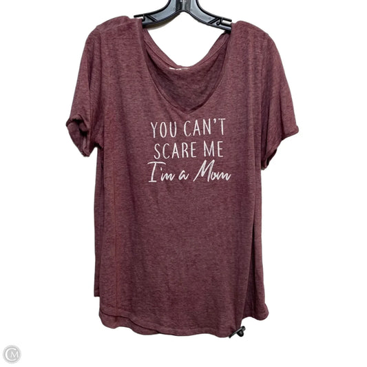 Top Short Sleeve By Maurices In Red, Size: Xl