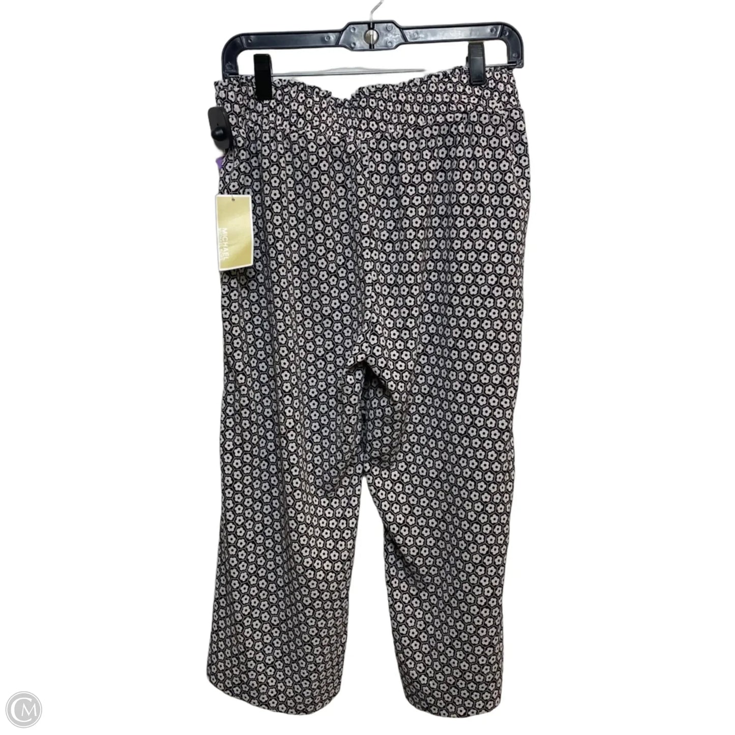 Pants Cropped By Michael By Michael Kors In Black & White, Size: S