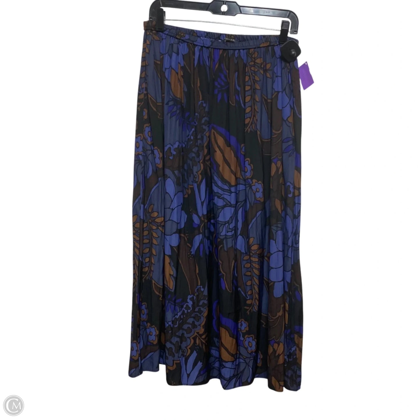 Skirt Maxi By T Tahari In Blue & Brown, Size: M