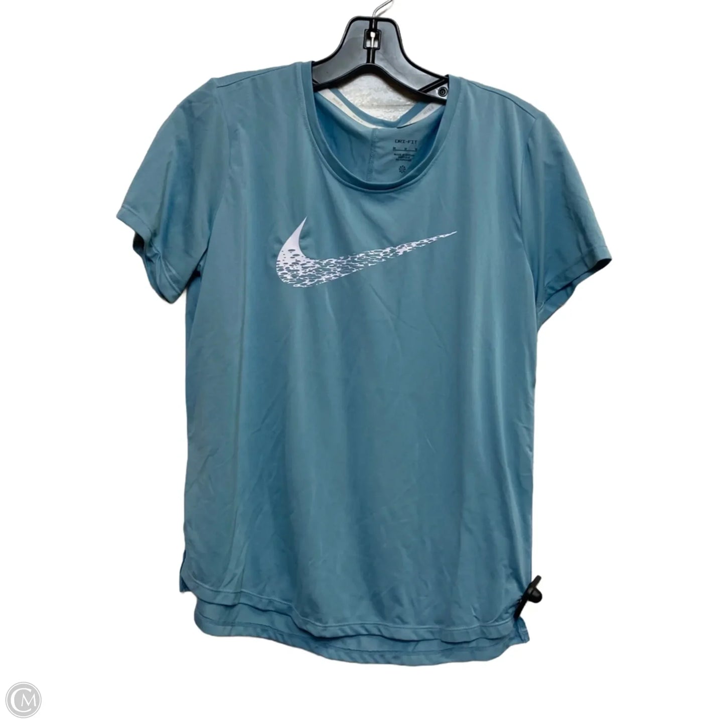 Athletic Top Short Sleeve By Nike In Blue, Size: M