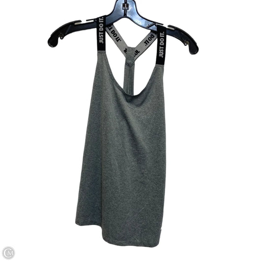 Athletic Tank Top By Nike In Grey, Size: M