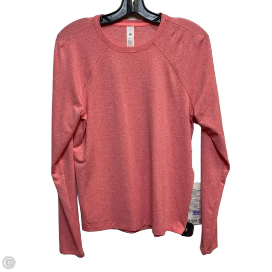 Athletic Top Long Sleeve Crewneck By Lululemon In Pink, Size: S