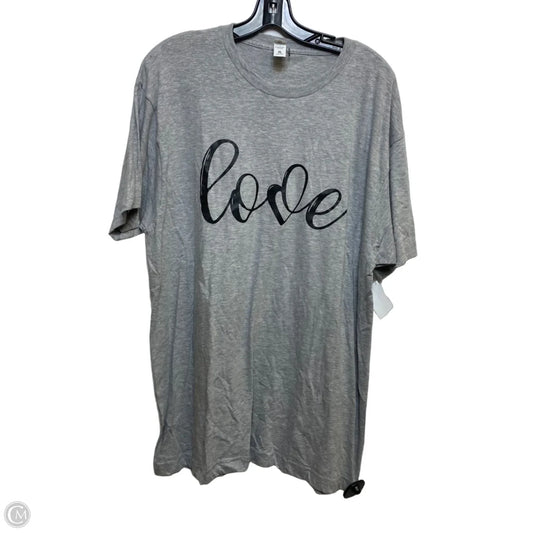 Top Short Sleeve By Tultex In Grey, Size: Xl