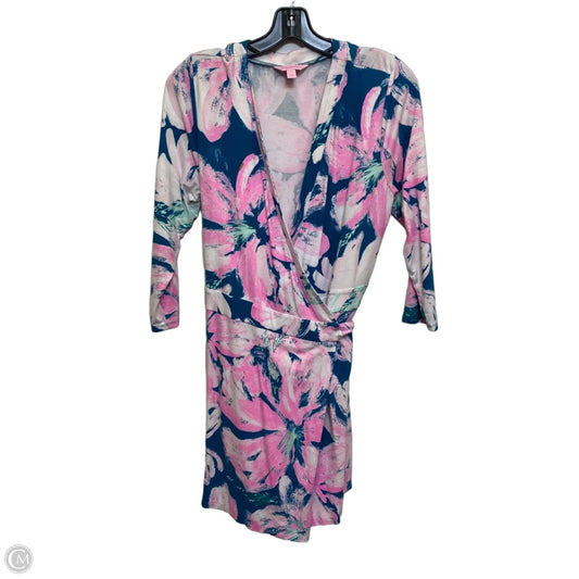 Romper Designer By Lilly Pulitzer In Green & Pink, Size: L