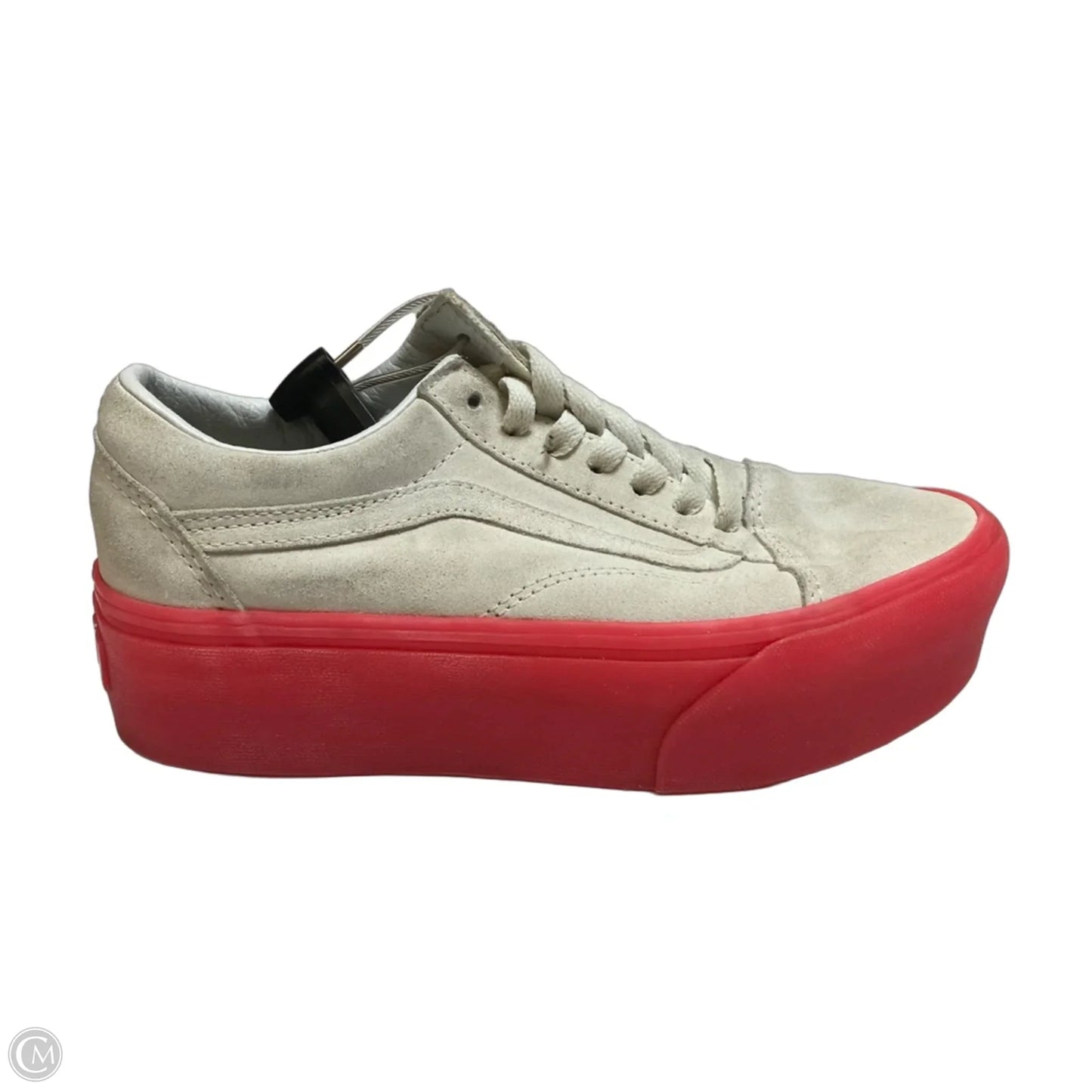 Shoes Sneakers Platform By Vans In Cream & Pink, Size: 6