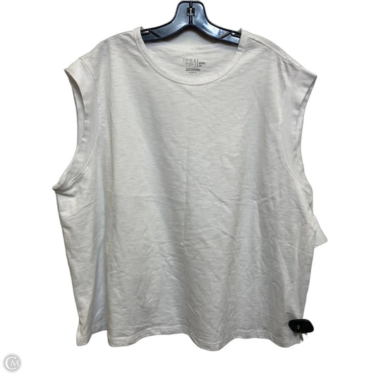 Top Sleeveless By Time And Tru In White, Size: 2x