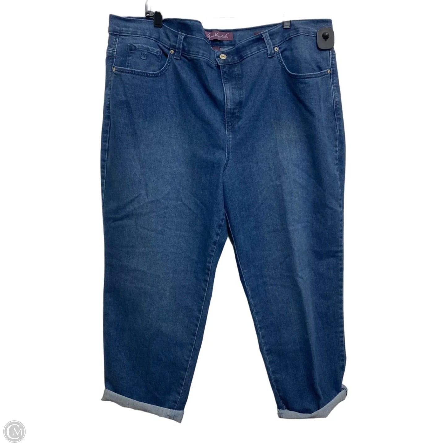 Jeans Straight By Gloria Vanderbilt In Blue Denim, Size: 22