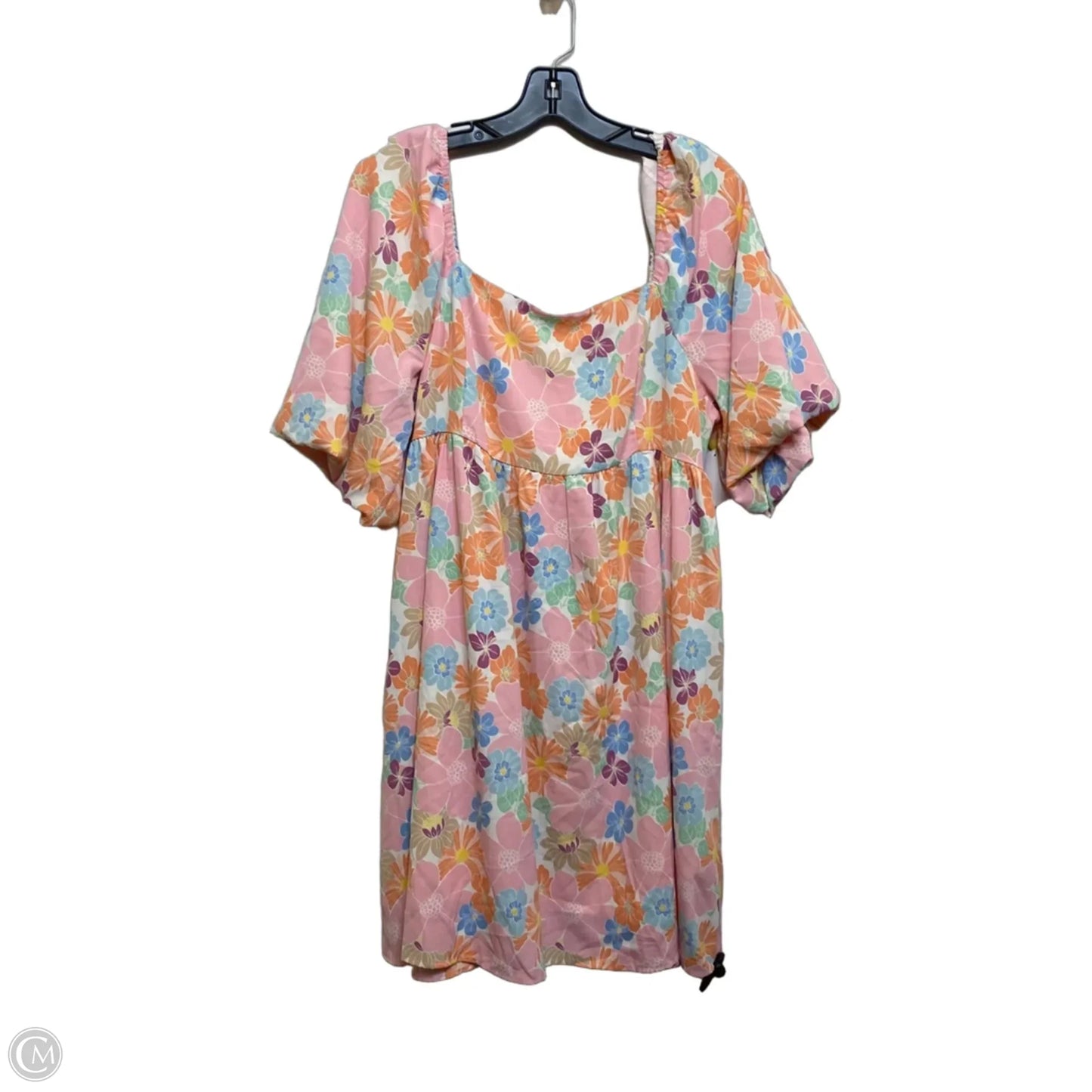 Dress Casual Short By Clothes Mentor In Orange & Pink, Size: Xl