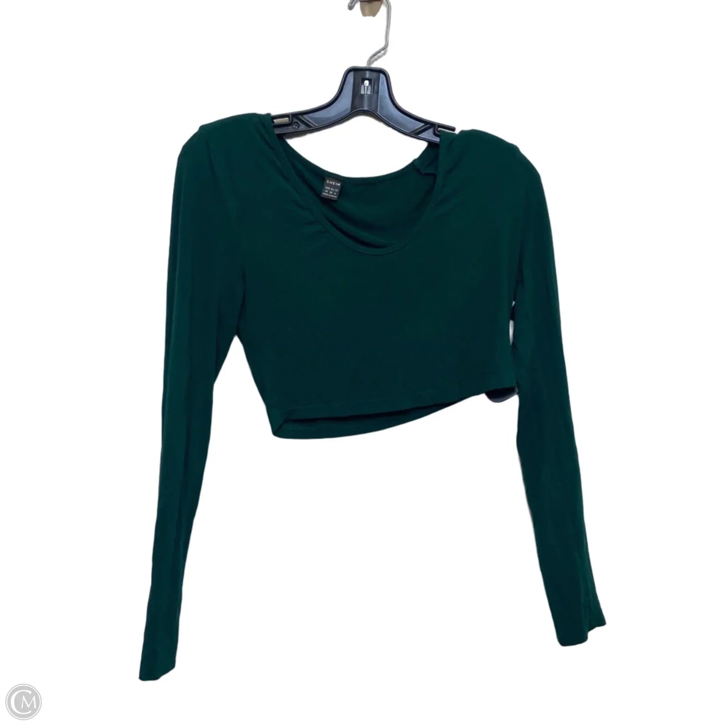 Top Long Sleeve Basic By Shein In Green, Size: M